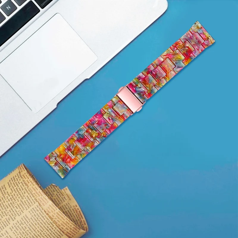 Misfit Vapor Watch Band Water Resistant Resin Replacement Watch Strap - Leopard Printed