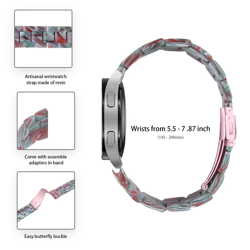 Misfit Vapor Watch Band Water Resistant Resin Replacement Watch Strap - Leopard Printed