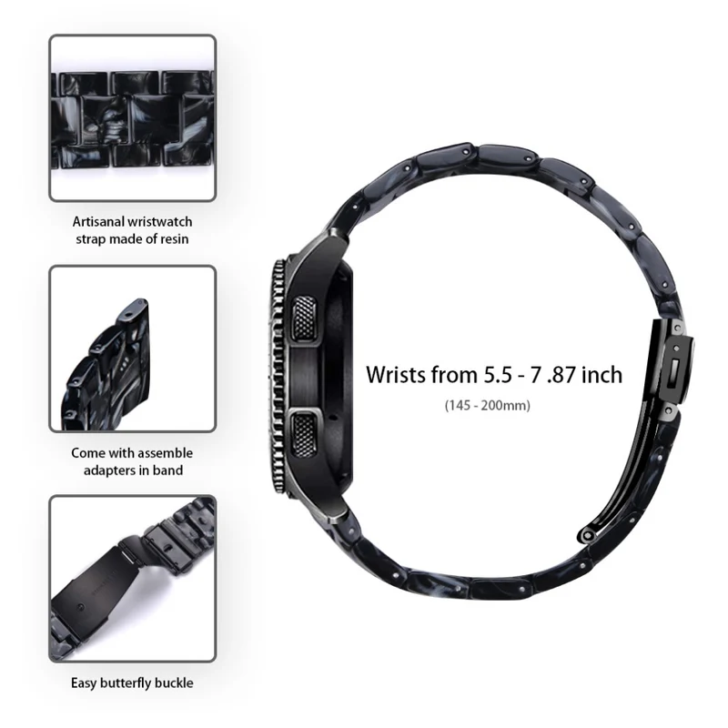 Misfit Vapor Watch Band Water Resistant Resin Replacement Watch Strap - Leopard Printed