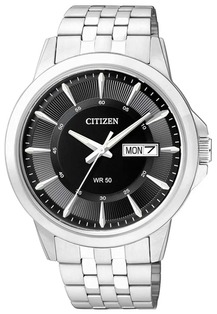 Citizen BF2011-51EE Herrenuhr • Präzises Quarzuhrwerk • Praktische Tag-Datum-Anzeige