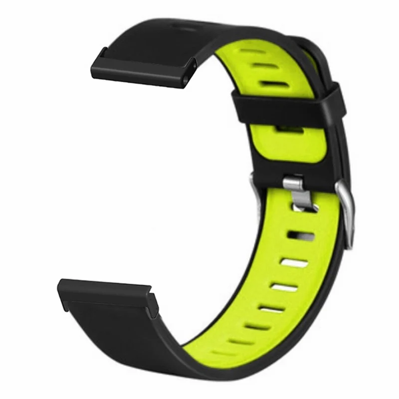 Suunto Spartan Sport Wrist HR Baro / Suunto 7 Watch Bands Dual Color Flexible Straps - Black+Green