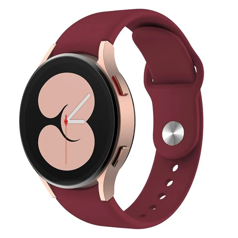 KALEBOL KLB-DKGJ-001 Samsung Galaxy Watch6 / Watch6 Classic / Watch5 Silicone Watch Band Adjustable Strap - Wine Red