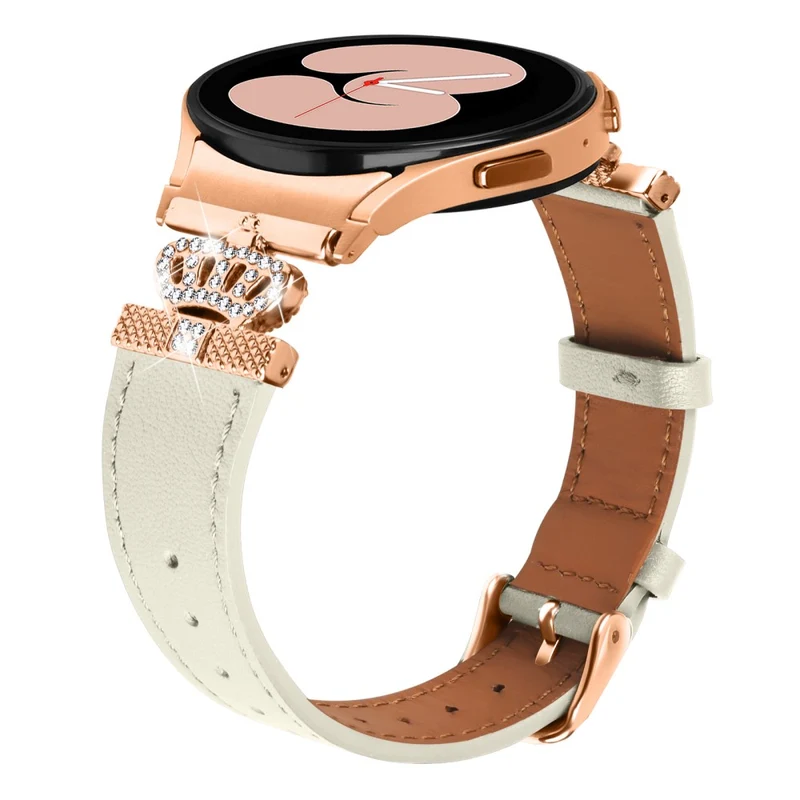 Samsung Galaxy Watch6 40mm / 44mm / Watch6 Classic 43mm / 47mm Watchband with Connector Genuine Cow Leather Strap