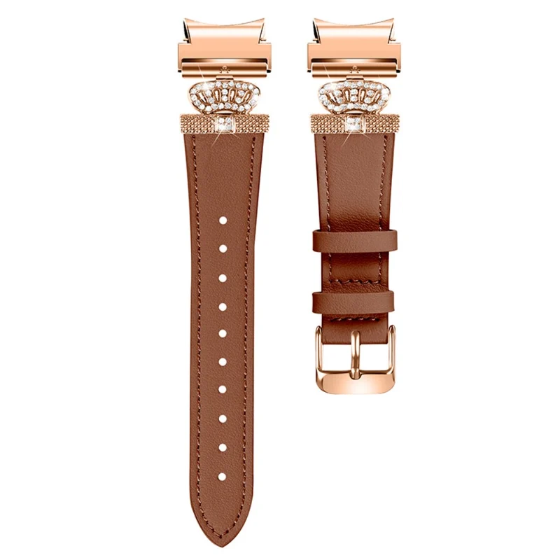Samsung Galaxy Watch6 40mm / 44mm / Watch6 Classic 43mm / 47mm Watchband with Connector Genuine Cow Leather Strap