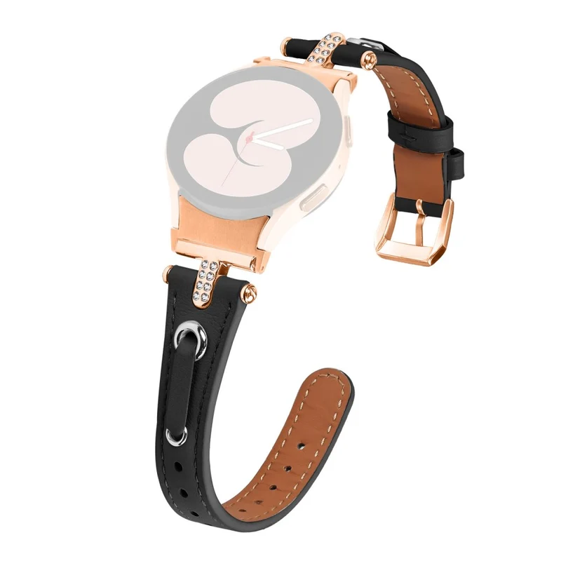 Samsung Galaxy Watch6 Watchband Genuine Cow Leather Strap - Apricot