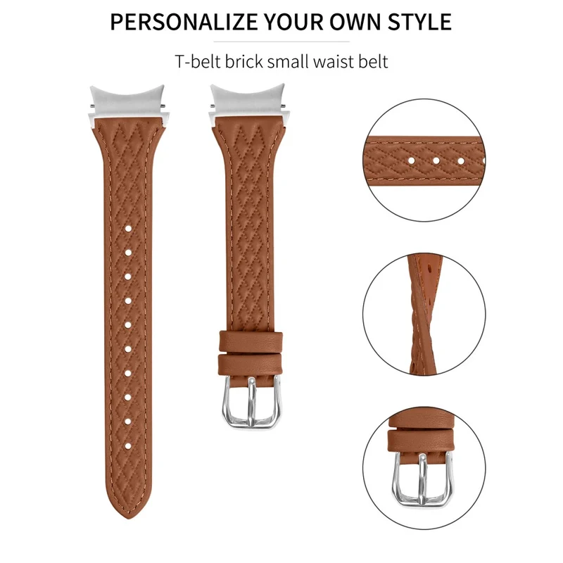 Samsung Galaxy Watch6 40mm / 44mm / Watch6 Classic 43mm / 47mm Watch Strap Top-Layer Cow Leather Watchband