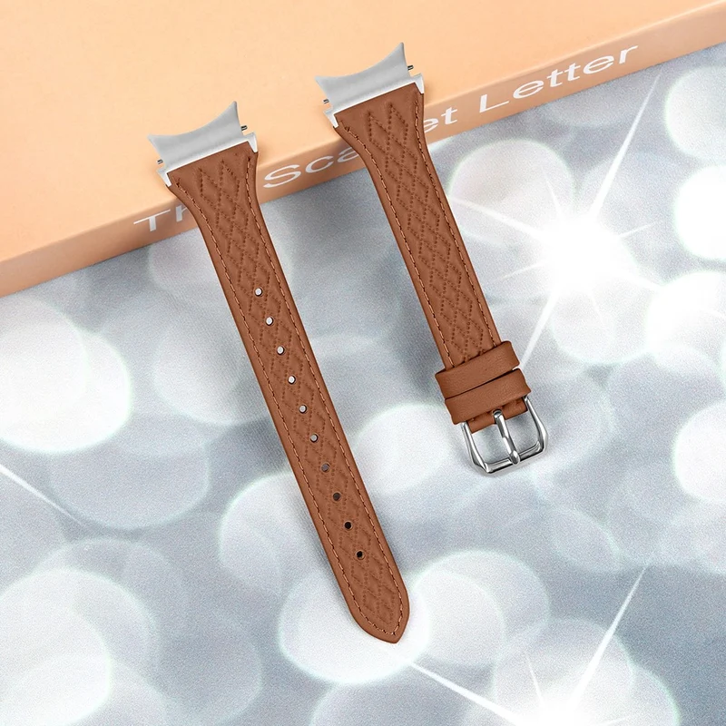 Samsung Galaxy Watch6 40mm / 44mm / Watch6 Classic 43mm / 47mm Watch Strap Top-Layer Cow Leather Watchband