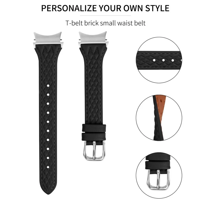 Samsung Galaxy Watch6 40mm / 44mm / Watch6 Classic 43mm / 47mm Watch Strap Top-Layer Cow Leather Watchband