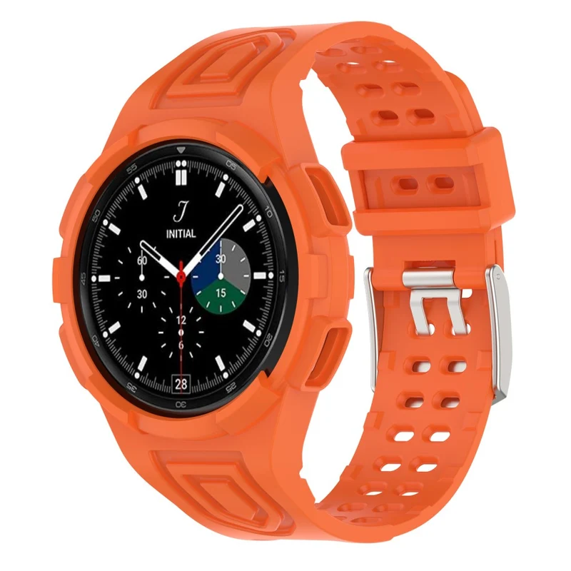 Samsung Galaxy Watch4 Classic 46mm Flexible Watch Band Ajustable Strap with Integrated Watch Case - Transparent Green