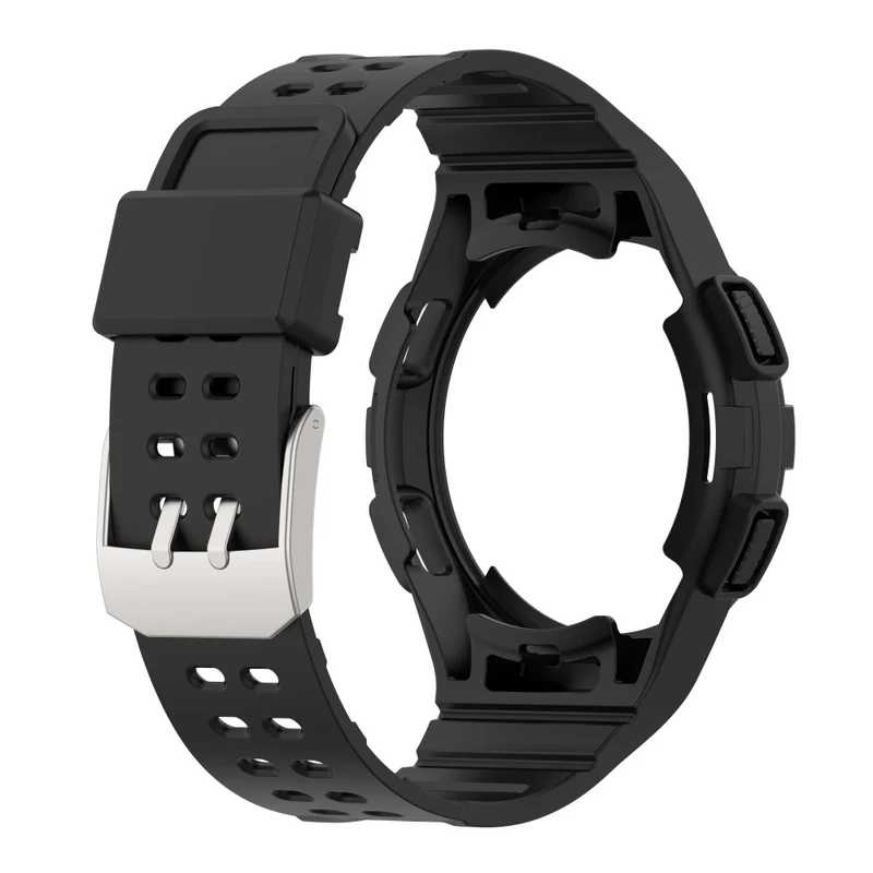 Samsung Galaxy Watch4 Classic 46mm Flexible Watch Band Ajustable Strap with Integrated Watch Case - Transparent Green
