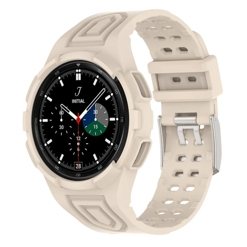 Samsung Galaxy Watch4 Classic 46mm Flexible Watch Band Ajustable Strap with Integrated Watch Case - Transparent Green