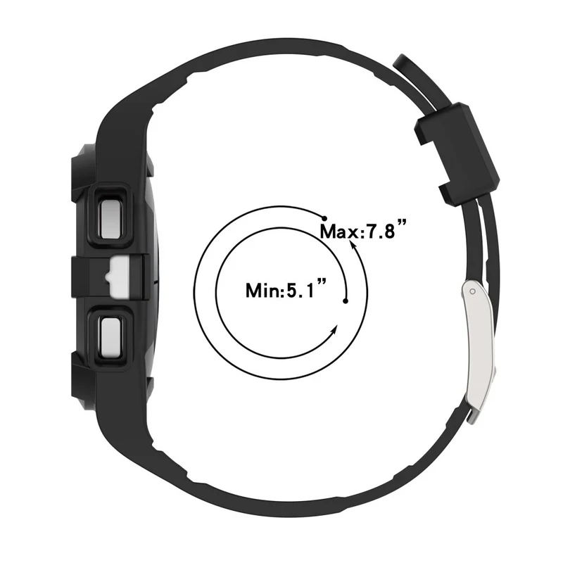 Samsung Galaxy Watch4 44mm Flexible Watch Band Replacement Strap with Integrated Watch Case - Transparent Green