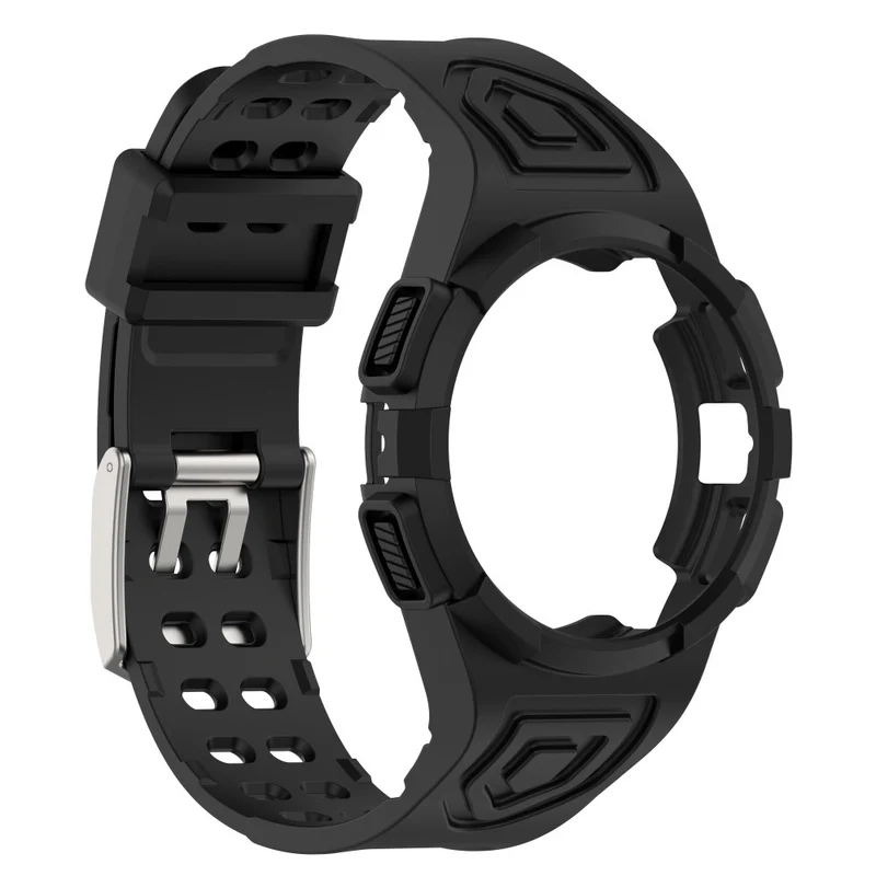Samsung Galaxy Watch4 44mm Flexible Watch Band Replacement Strap with Integrated Watch Case - Transparent Green