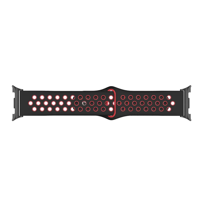 Samsung Galaxy Watch 9 - 44mm Sportarmband (Schwarz/Rot)