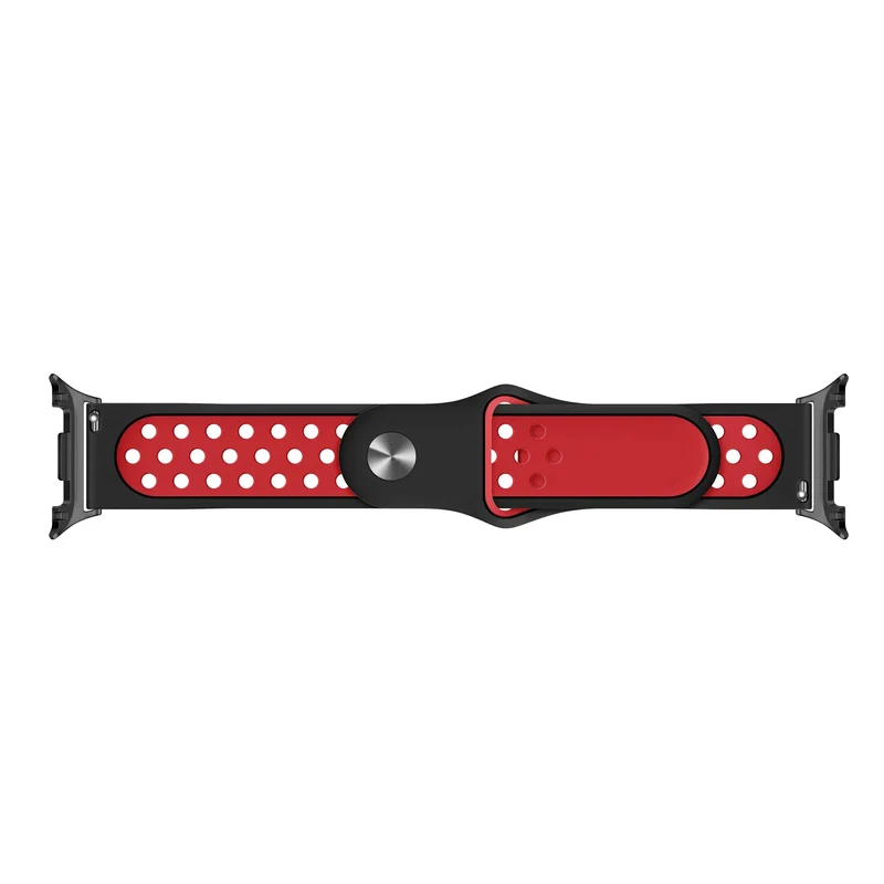 Samsung Galaxy Watch 9 - 44mm Sportarmband (Schwarz/Rot)