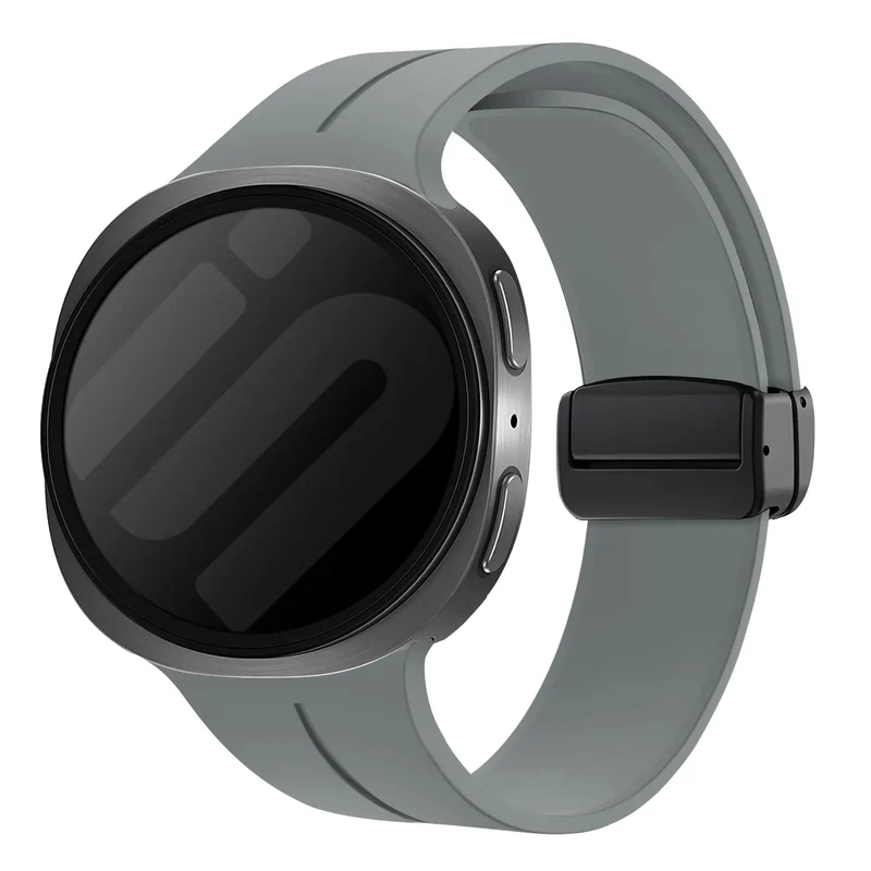 Samsung Galaxy Watch 9 - 40mm D-Schnalle Silikonarmband (Dunkelgrau)