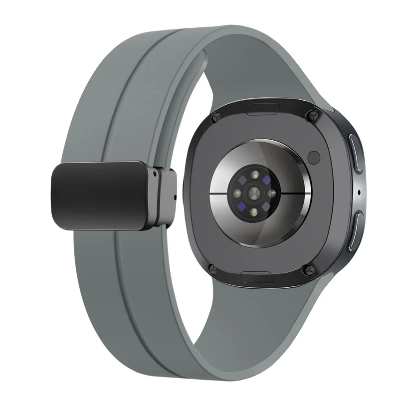 Samsung Galaxy Watch 9 - 40mm D-Schnalle Silikonarmband (Dunkelgrau)