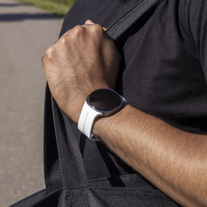 Samsung Galaxy Watch 9 - 44mm D-Schnalle Silikonarmband (Weiß)