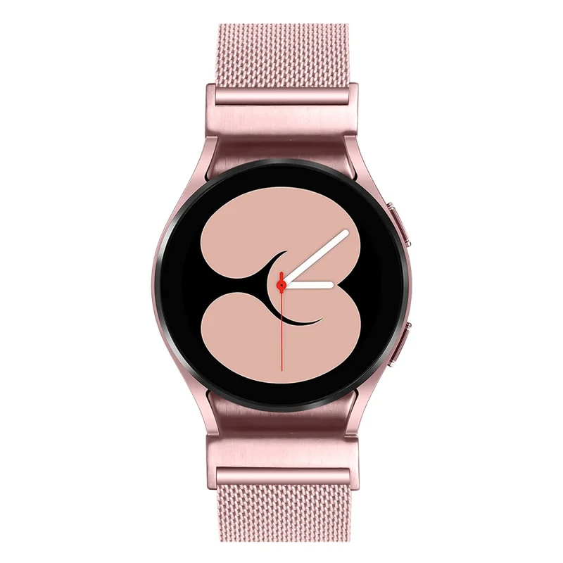 Samsung Galaxy Watch6 / Watch6 Classic Buckle Design Watch Band Milanese 316L Stainless Steel Strap - Rose Pink