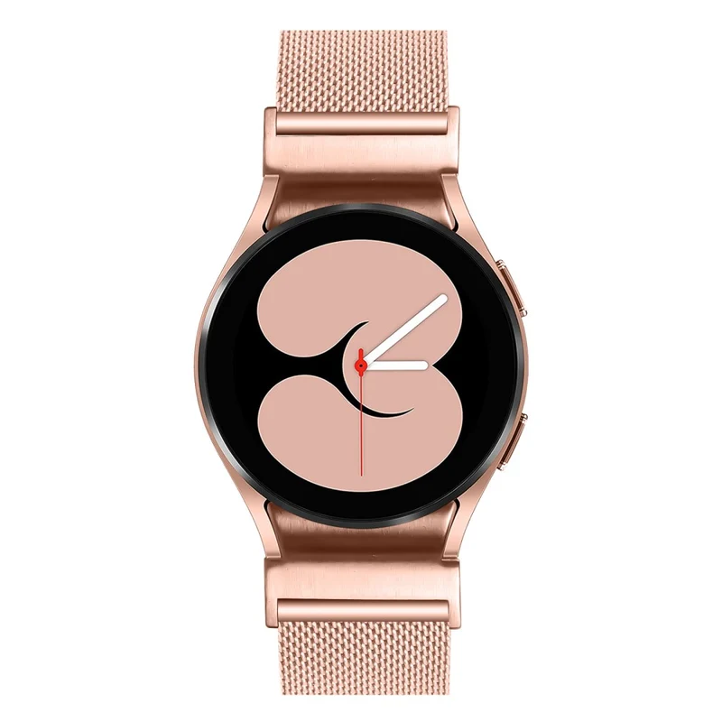 Samsung Galaxy Watch6 / Watch6 Classic Buckle Design Watch Band Milanese 316L Stainless Steel Strap - Rose Pink