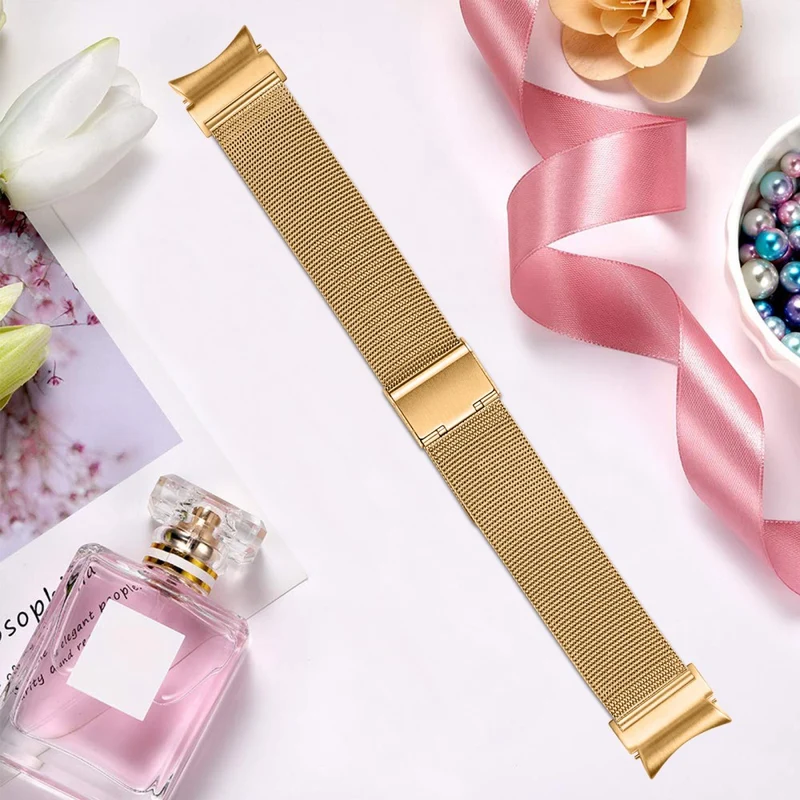 Samsung Galaxy Watch6 / Watch6 Classic Buckle Design Watch Band Milanese 316L Stainless Steel Strap - Rose Pink