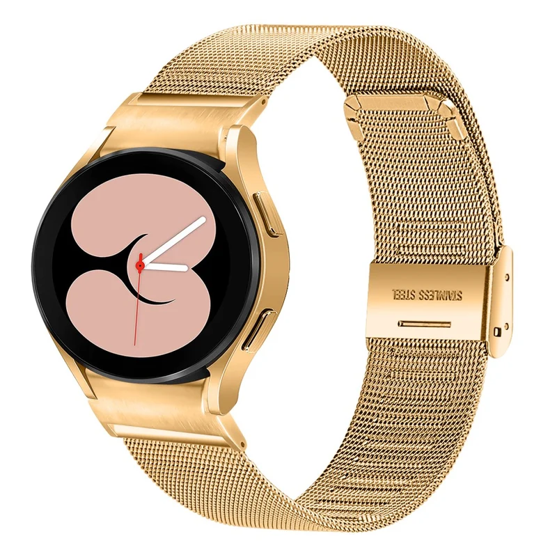 Samsung Galaxy Watch6 / Watch6 Classic Buckle Design Watch Band Milanese 316L Stainless Steel Strap - Rose Pink