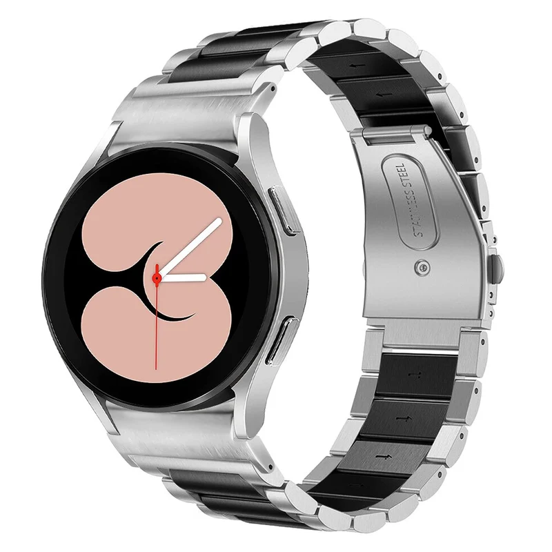 Samsung Galaxy Watch6 / Watch6 Classic Replacement Metal Strap Quick Release Connector Stainless Steel Watch Band - Silver / Gold