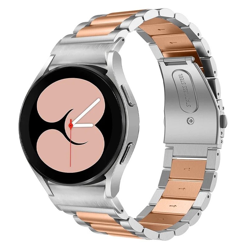Samsung Galaxy Watch6 / Watch6 Classic Replacement Metal Strap Quick Release Connector Stainless Steel Watch Band - Silver / Gold