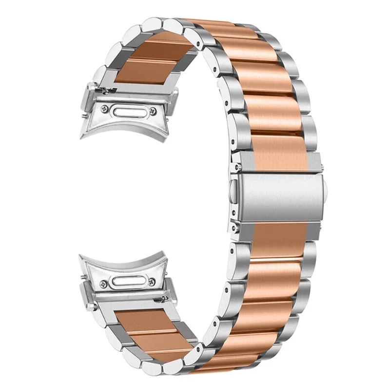 Samsung Galaxy Watch6 / Watch6 Classic Replacement Metal Strap Quick Release Connector Stainless Steel Watch Band - Silver / Gold