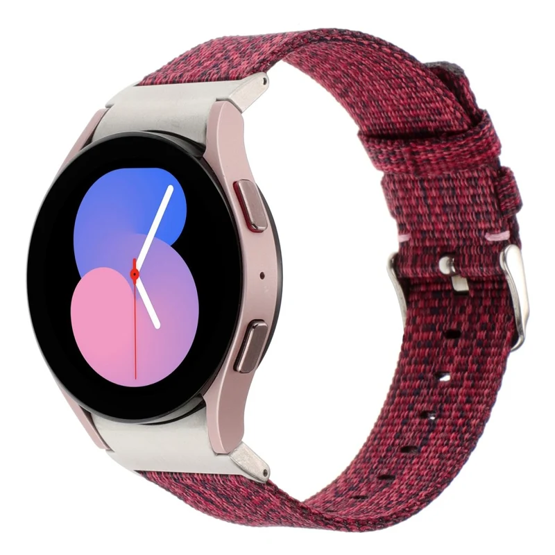 Samsung Galaxy Watch6 / Watch6 Classic / Watch 5 / Watch 5 Pro Watch Band Adjustable Nylon Wrist Strap - Light Purple