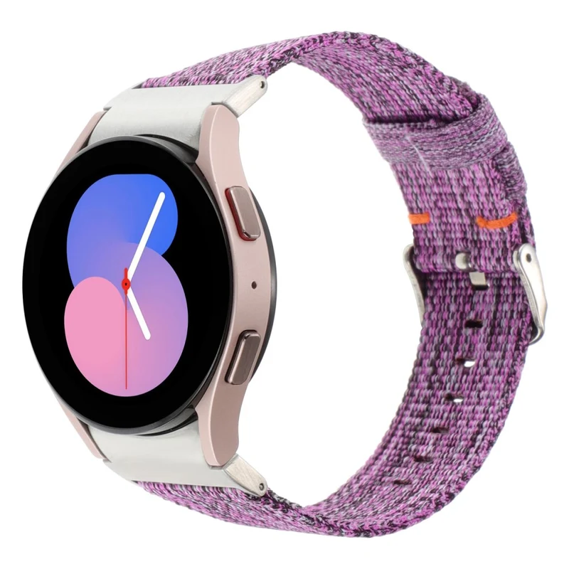 Samsung Galaxy Watch6 / Watch6 Classic / Watch 5 / Watch 5 Pro Watch Band Adjustable Nylon Wrist Strap - Light Purple