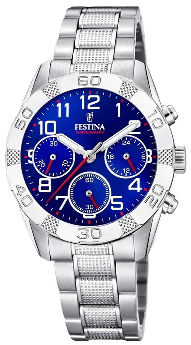 Festina Junior F20345/2 Kinderuhr • Blaues Zifferblatt • Chronograph