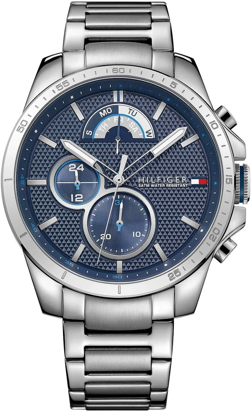 Tommy Hilfiger Kane 1791348 Herrenuhr • Sportlich-eleganter Preppy-Style • Markantes Tommy-Branding