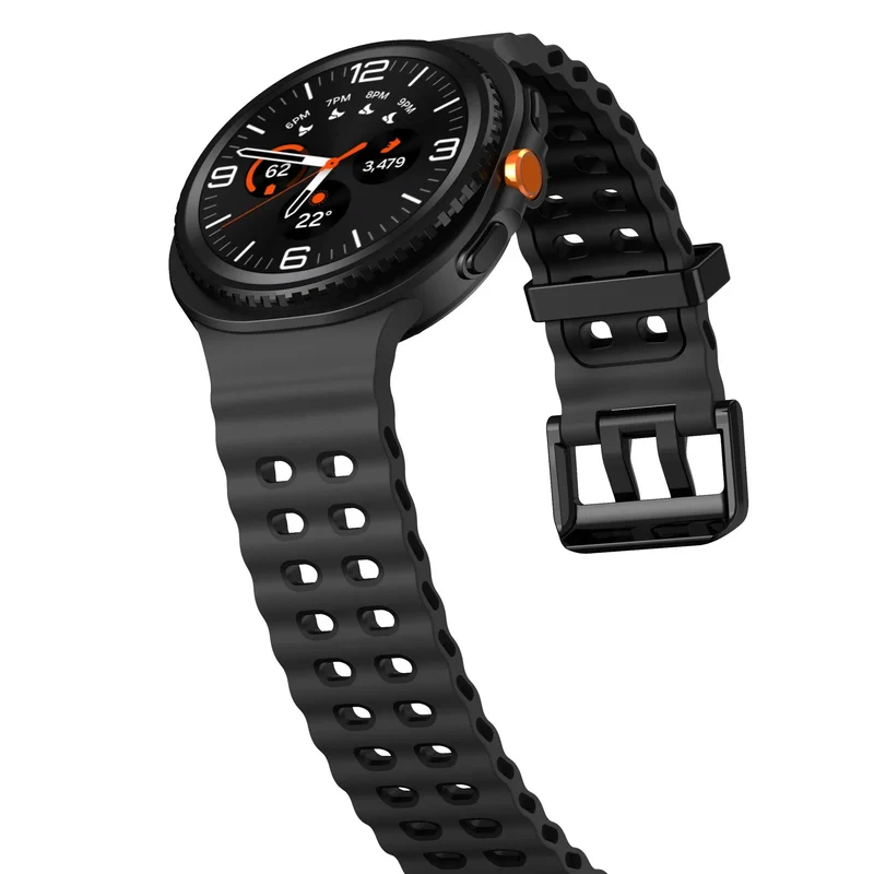 Samsung Galaxy Watch 9 - 40mm Ocean Armband (Dunkelgrau/Schwarz)