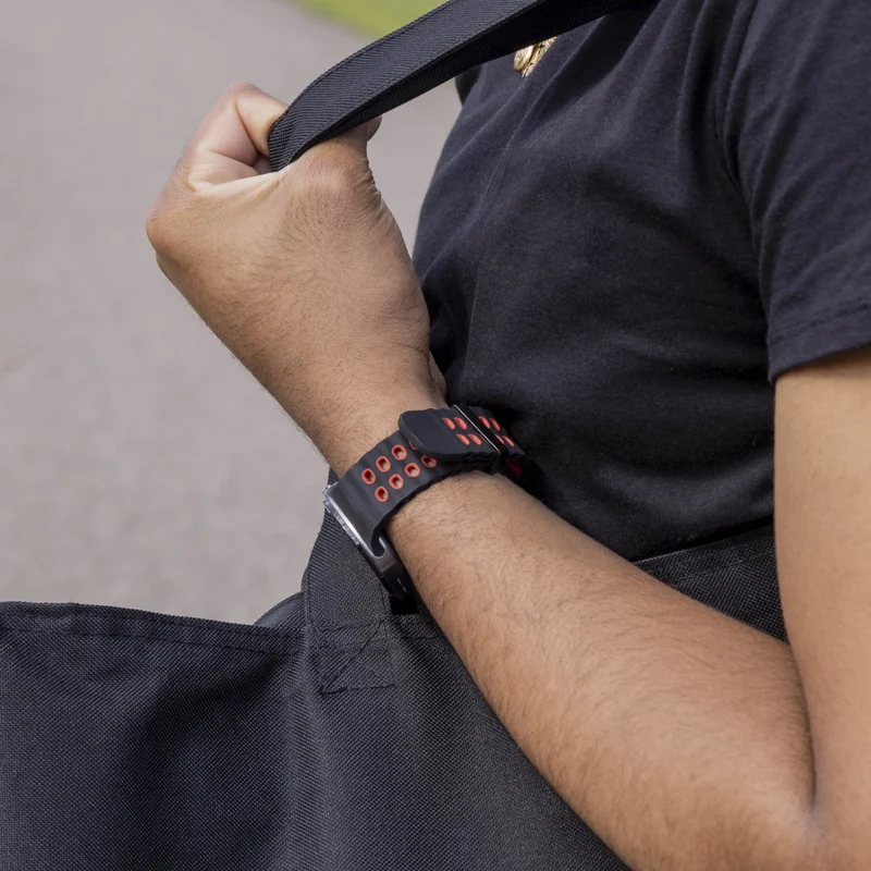 Samsung Galaxy Watch 9 - 40mm Ocean Armband (Schwarz/Rot)