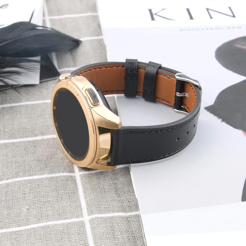 Coros Watch GT / Watch GT 2 46mm / 42mm / Samsung Galaxy Watch 46mm Watch Strap Top Layer Cowhide Wrist Band