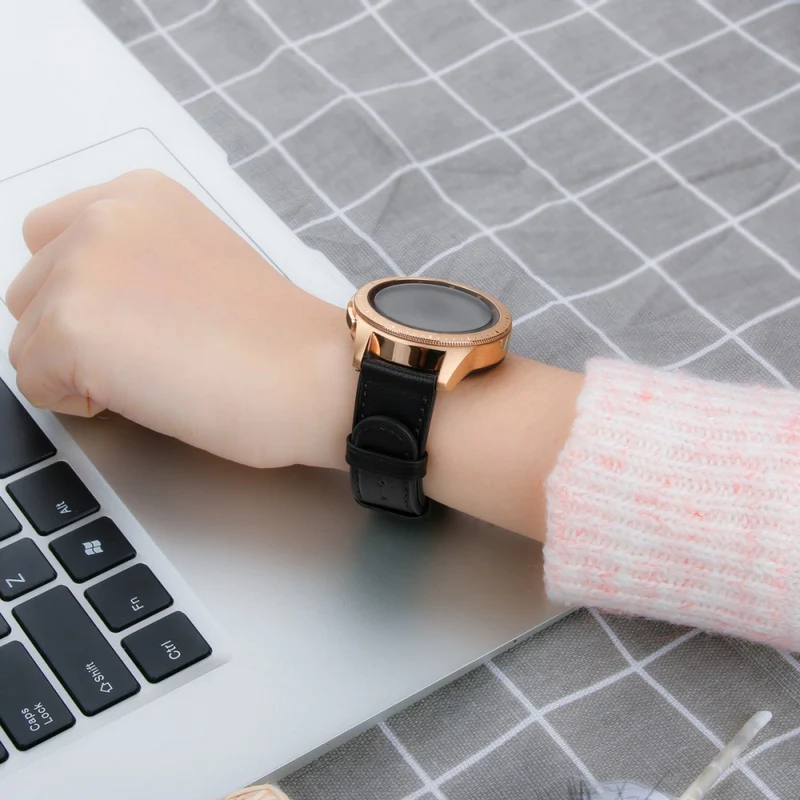 Coros Watch GT / Watch GT 2 46mm / 42mm / Samsung Galaxy Watch 46mm Watch Strap Top Layer Cowhide Wrist Band