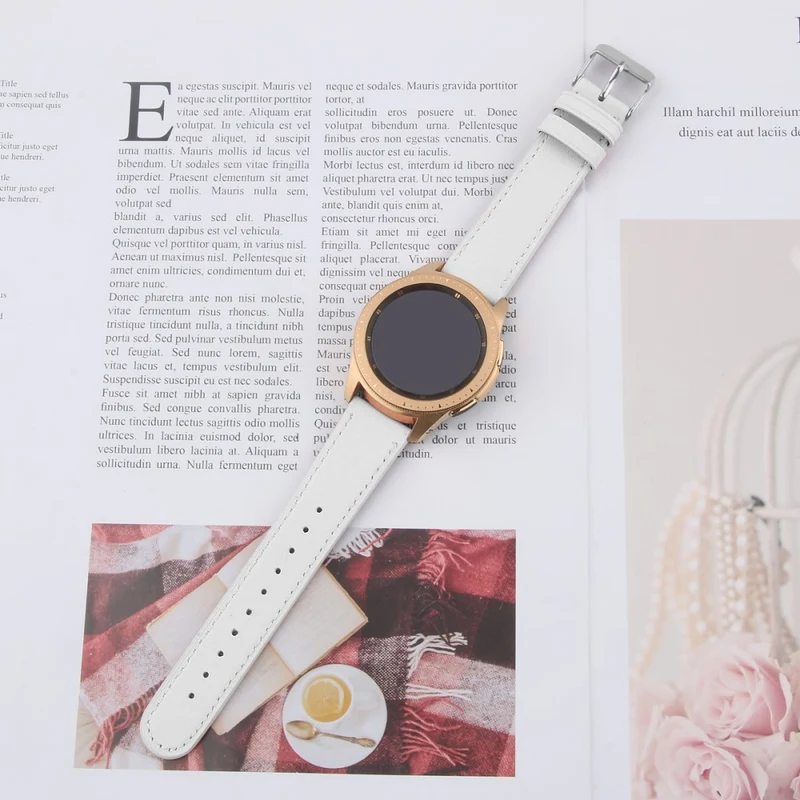 Coros Watch GT / Watch GT 2 46mm / 42mm / Samsung Galaxy Watch 46mm Watch Strap Top Layer Cowhide Wrist Band
