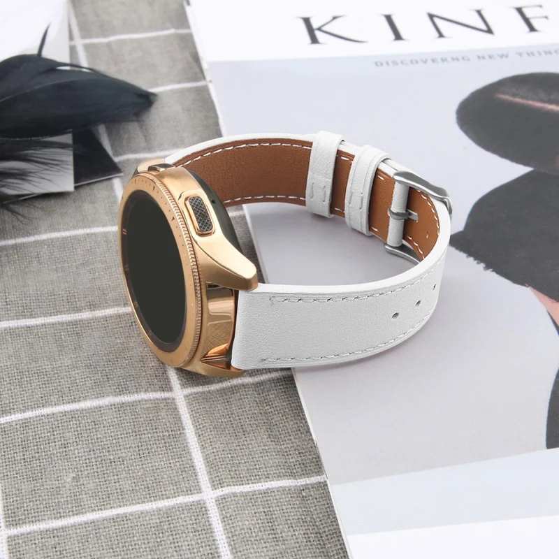 Coros Watch GT / Watch GT 2 46mm / 42mm / Samsung Galaxy Watch 46mm Watch Strap Top Layer Cowhide Wrist Band
