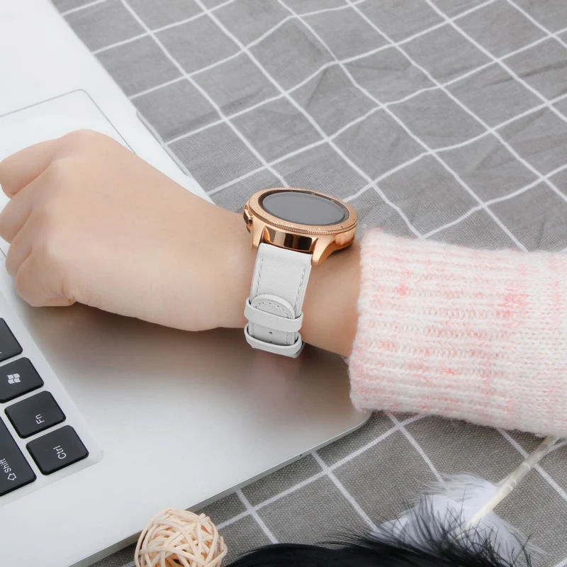 Coros Watch GT / Watch GT 2 46mm / 42mm / Samsung Galaxy Watch 46mm Watch Strap Top Layer Cowhide Wrist Band