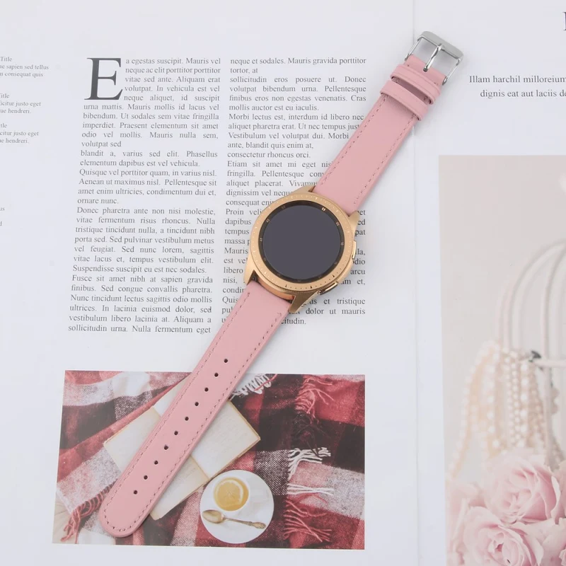Coros Watch GT / Watch GT 2 46mm / 42mm / Samsung Galaxy Watch 46mm Watch Strap Top Layer Cowhide Wrist Band