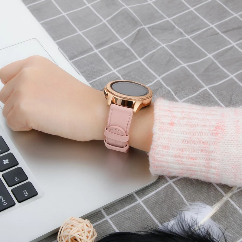 Coros Watch GT / Watch GT 2 46mm / 42mm / Samsung Galaxy Watch 46mm Watch Strap Top Layer Cowhide Wrist Band