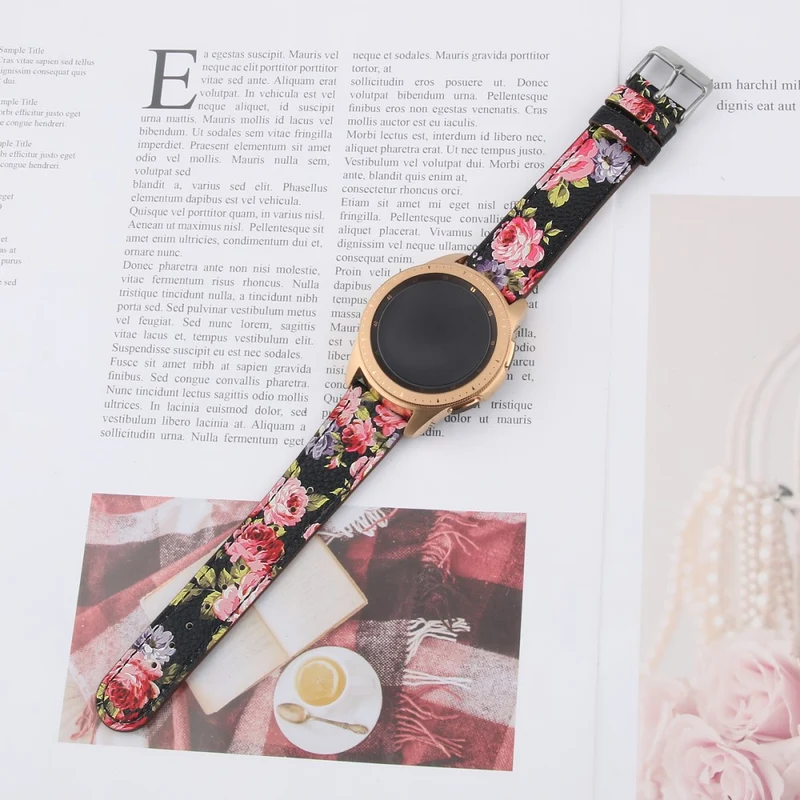 Coros Watch GT / Watch GT 2 46mm / 42mm / Samsung Galaxy Watch 46mm Watch Strap Top Layer Cowhide Wrist Band
