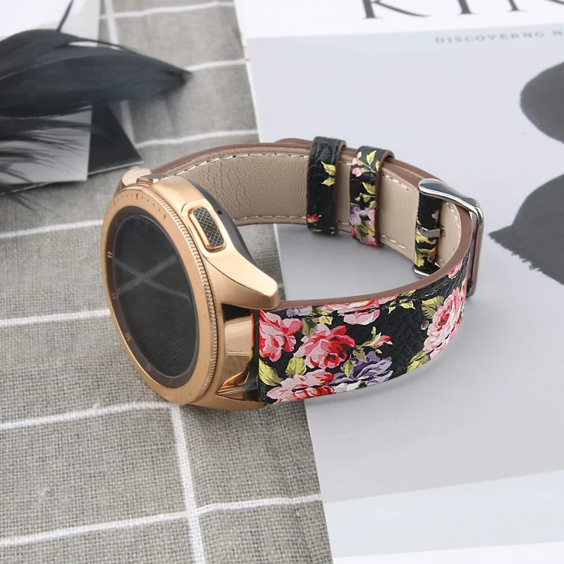Coros Watch GT / Watch GT 2 46mm / 42mm / Samsung Galaxy Watch 46mm Watch Strap Top Layer Cowhide Wrist Band