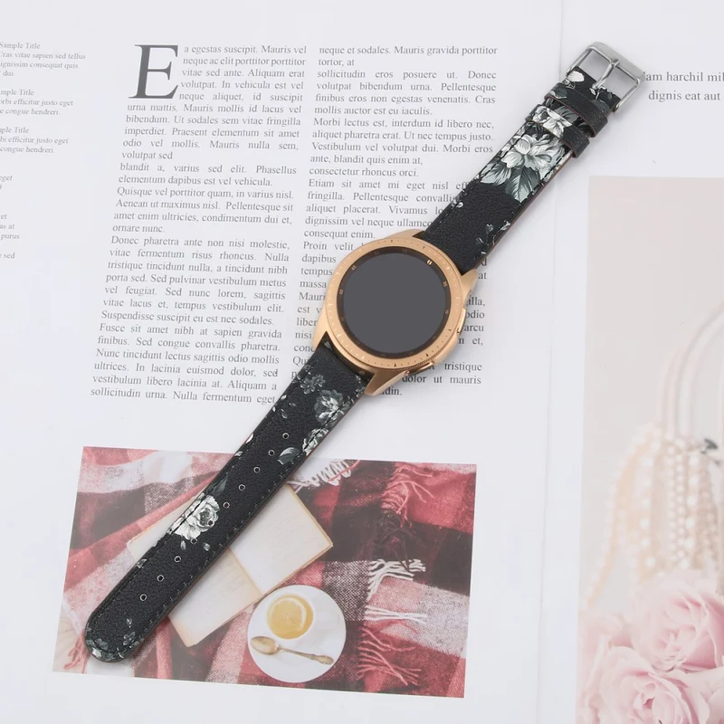 Coros Watch GT / Watch GT 2 46mm / 42mm / Samsung Galaxy Watch 46mm Watch Strap Top Layer Cowhide Wrist Band