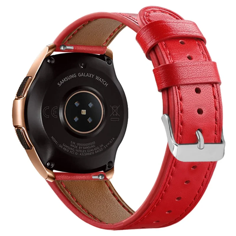 Coros Watch GT / Watch GT 2 46mm / 42mm / Samsung Galaxy Watch 46mm Watch Strap Top Layer Cowhide Wrist Band