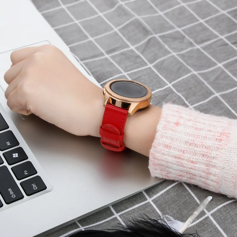 Coros Watch GT / Watch GT 2 46mm / 42mm / Samsung Galaxy Watch 46mm Watch Strap Top Layer Cowhide Wrist Band