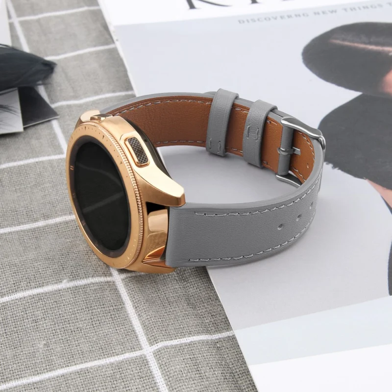 Coros Watch GT / Watch GT 2 46mm / 42mm / Samsung Galaxy Watch 46mm Watch Strap Top Layer Cowhide Wrist Band