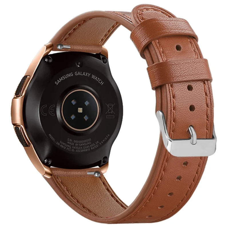 Coros Watch GT / Watch GT 2 46mm / 42mm / Samsung Galaxy Watch 46mm Watch Strap Top Layer Cowhide Wrist Band