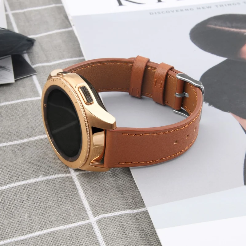 Coros Watch GT / Watch GT 2 46mm / 42mm / Samsung Galaxy Watch 46mm Watch Strap Top Layer Cowhide Wrist Band